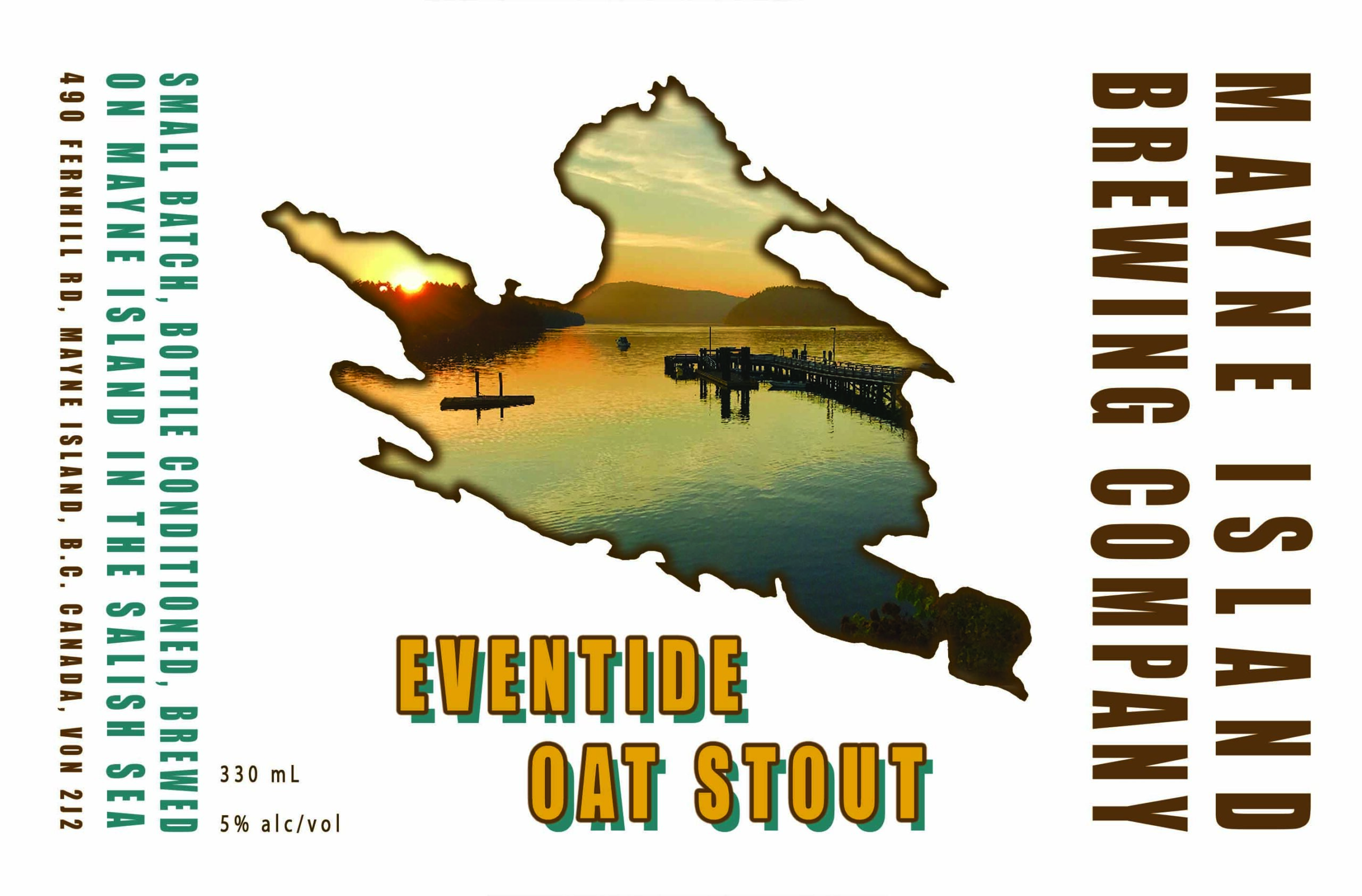 Mayne Island Eventide Oat Stout sized 330 Mayne Island Eventide Oat Stout sized 330